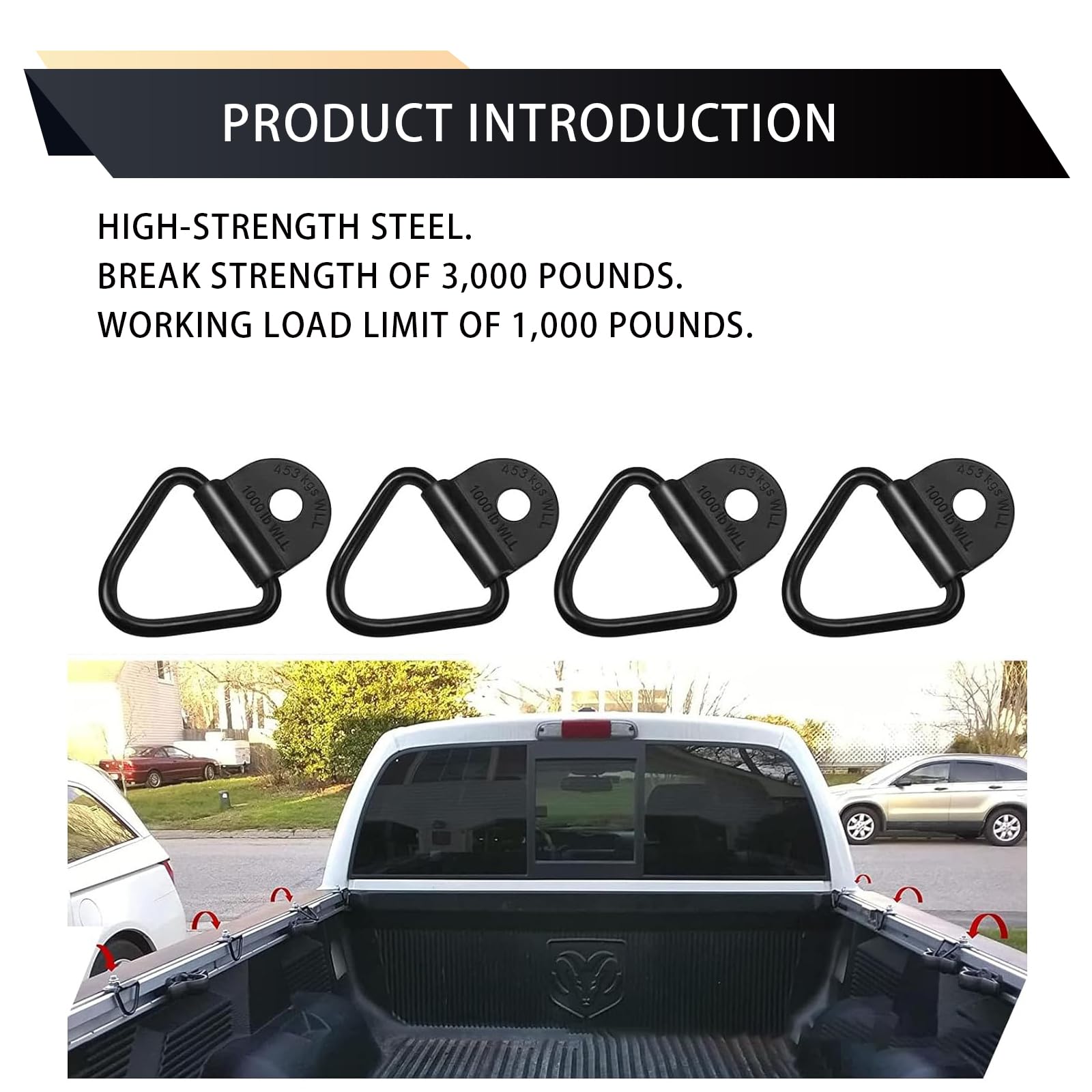 タイダウン　アンカーフック　トンネルフック 4個セットアメ車　トラック タイダウン アンカーフック トンネルフック 4個セットアメ車 トラック